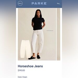 Parke Horseshoe Jean in Cream